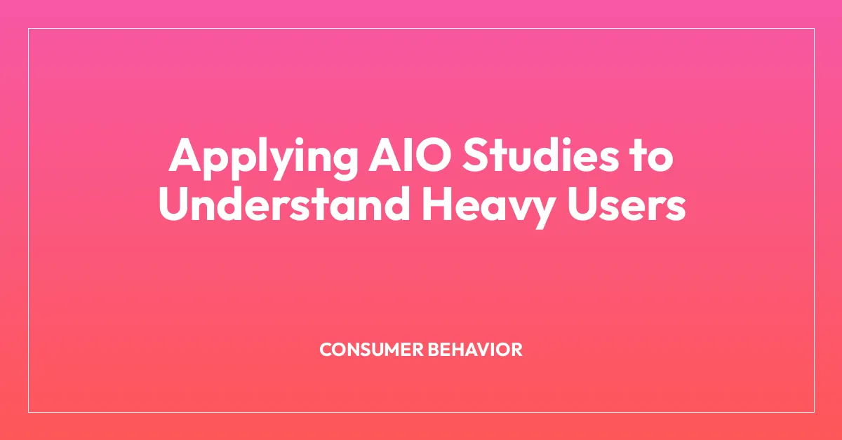 Applying AIO Studies to Understand Heavy Users