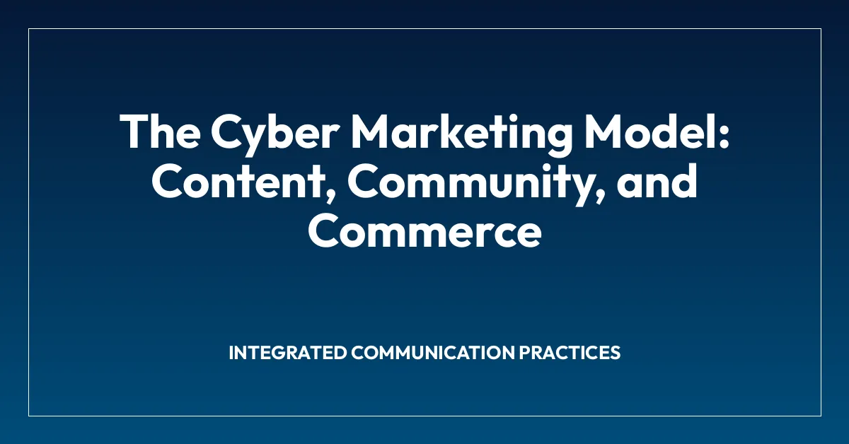 The Cyber Marketing Model: Content, Community, and Commerce