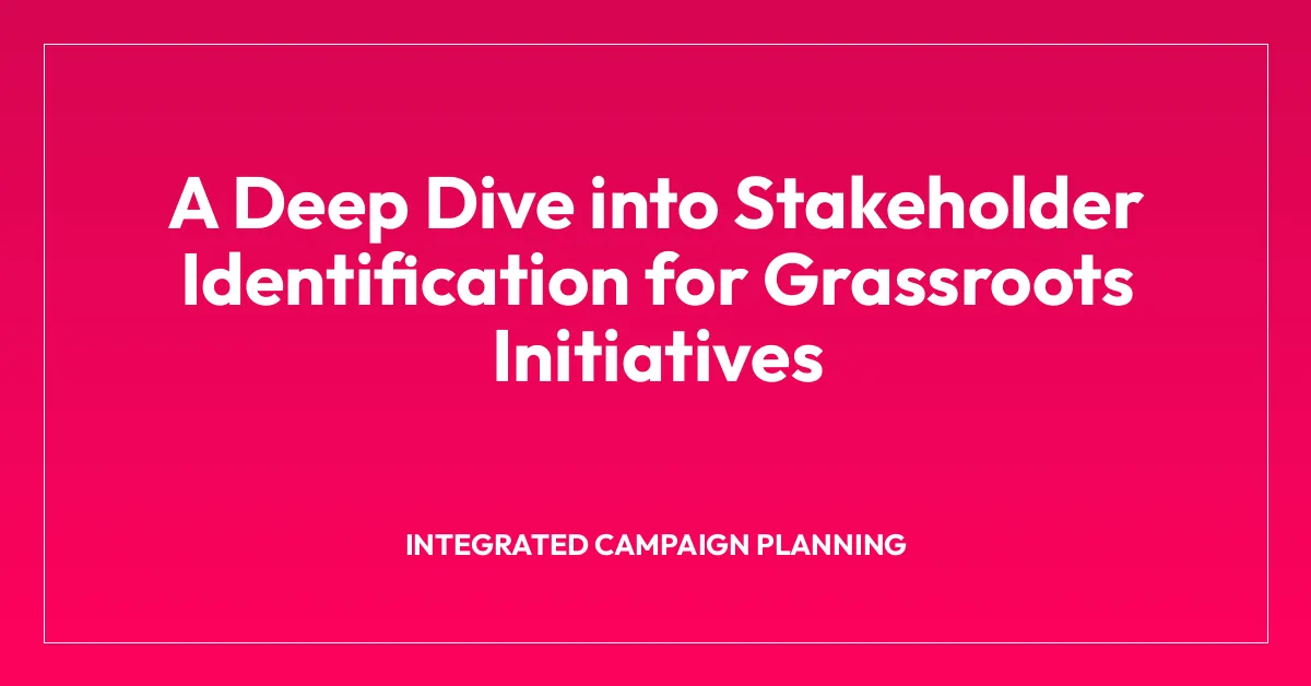 A Deep Dive into Stakeholder Identification for Grassroots Initiatives