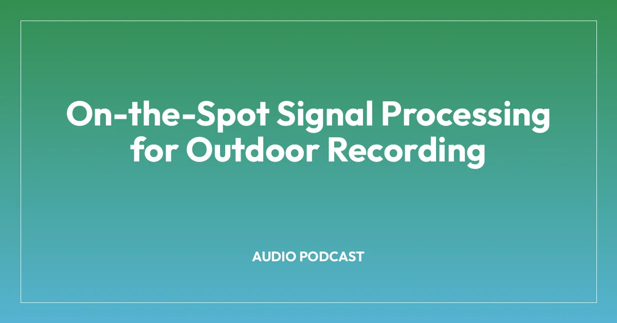 On-the-Spot Signal Processing for Outdoor Recording
