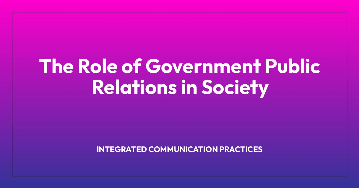 The Role of Government Public Relations in Society
